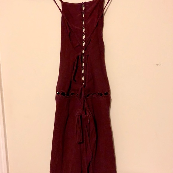Burgundy Romper - Picture 2 of 2